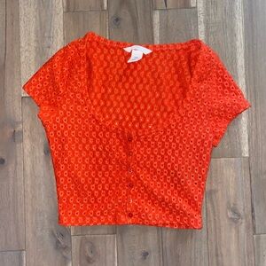 H&M Vibrant Red/Orange Crop Top